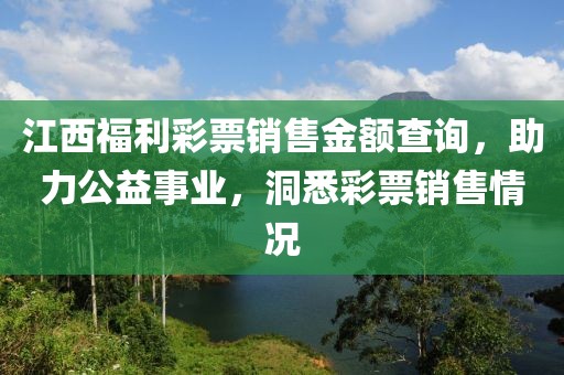 江西福利彩票销售金额查询，助力公益事业，洞悉彩票销售情况