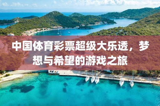 中国体育彩票超级大乐透，梦想与希望的游戏之旅