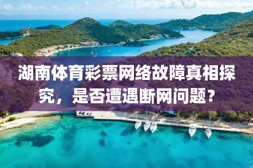 湖南体育彩票网络故障真相探究，是否遭遇断网问题？